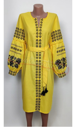 Bright women's dress 456-2.2 colour Yellow