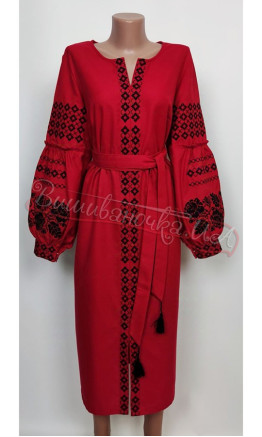 Bright women's dress 456-2.2 colour Red