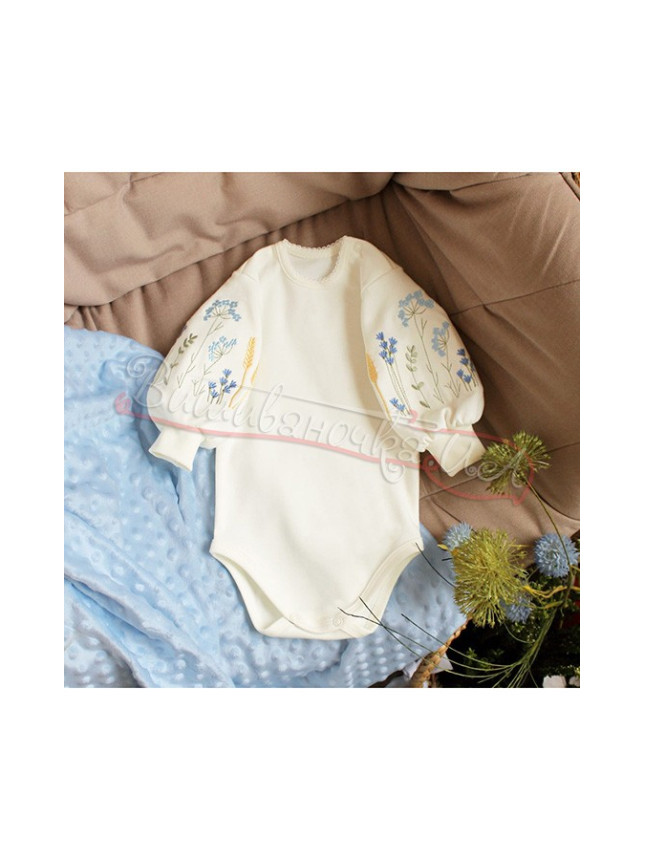 Bodysuit for a girl with embroidery БД66 size 62
