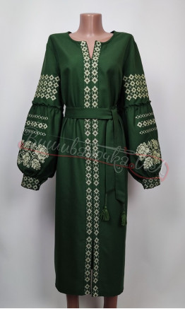Bright women's dress 456-2.2 colour Green