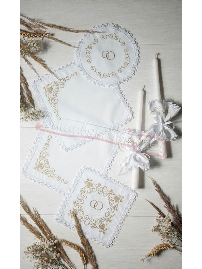 Set wedding, gold embroidery ЗХ-01