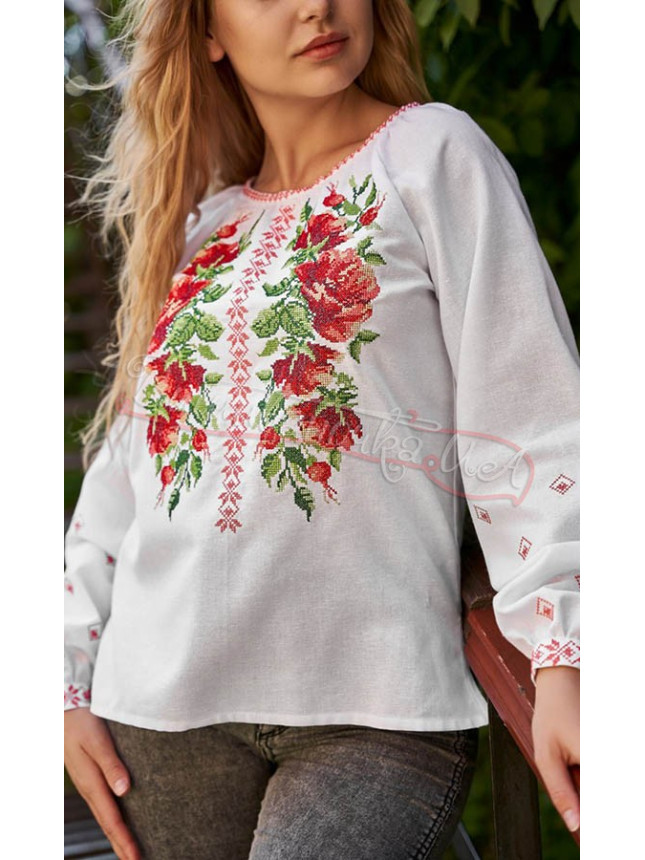 Vyshyvanka shirt with floral pattern 4561Д