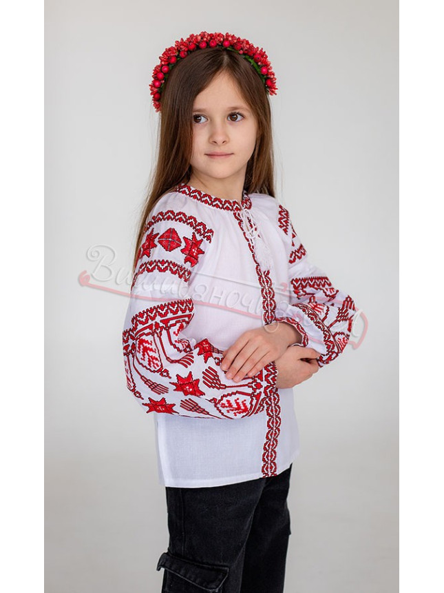Blouse for a girl with embroidery 951-2 size 128