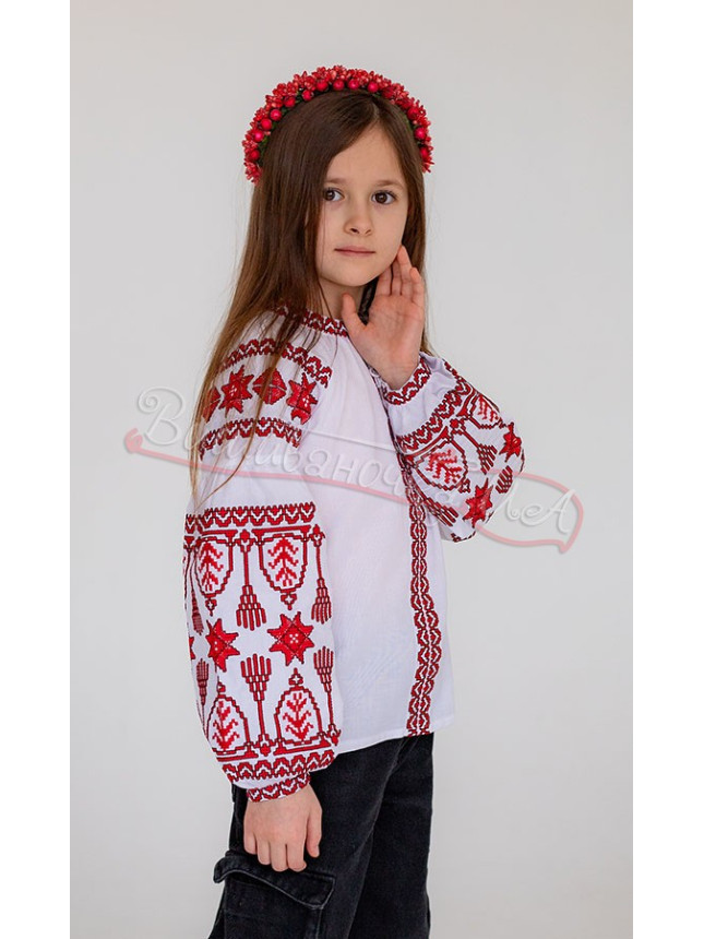 Blouse for a girl with embroidery 951-2 size 128