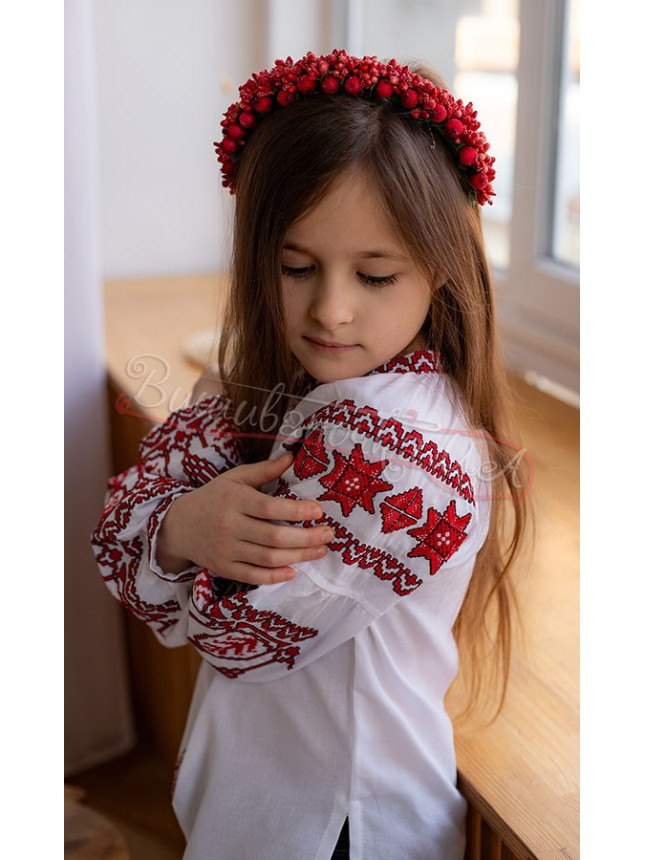 Blouse for a girl with embroidery 951-2 size 128