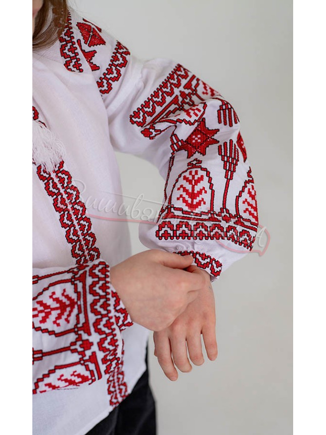 Blouse for a girl with embroidery 951-2 size 128