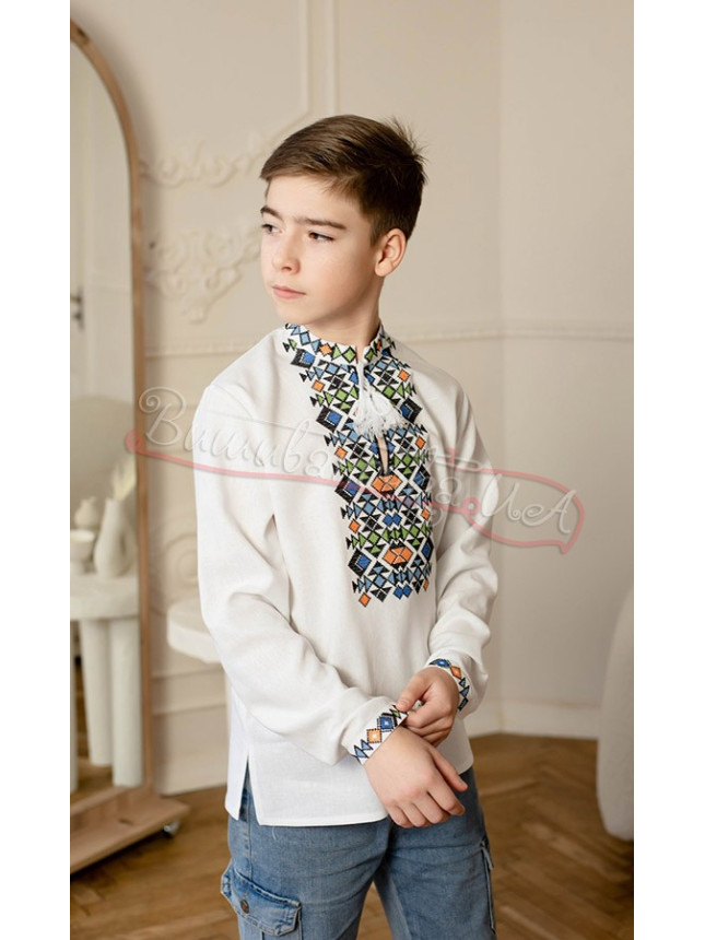 Vyshyvanka with geometric pattern 4447 size 110