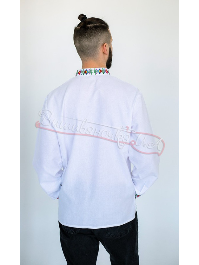 Men's shirt with bright embroidery 3280 size 42