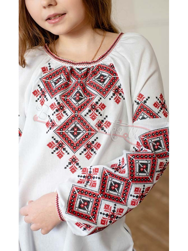 White children's vyshyvanka 4362 size 110