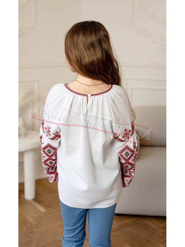 White children's vyshyvanka 4362 size 110