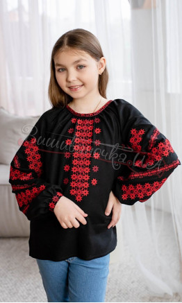 Black vyshyvanka for a girl 4368