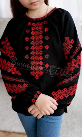 Black vyshyvanka for a girl 4368