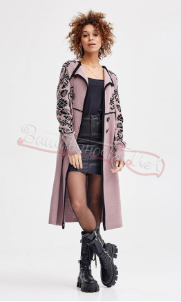 Cardigan in ethnic style, in tea tree 4253
