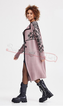 Cardigan in ethnic style, in tea tree 4253