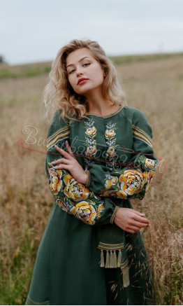 Длинное женское платье с цветочным орнаментом 4532
