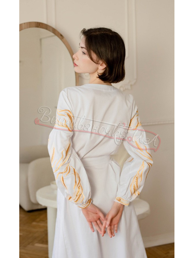 Dress with embroidered wheat ears 4670