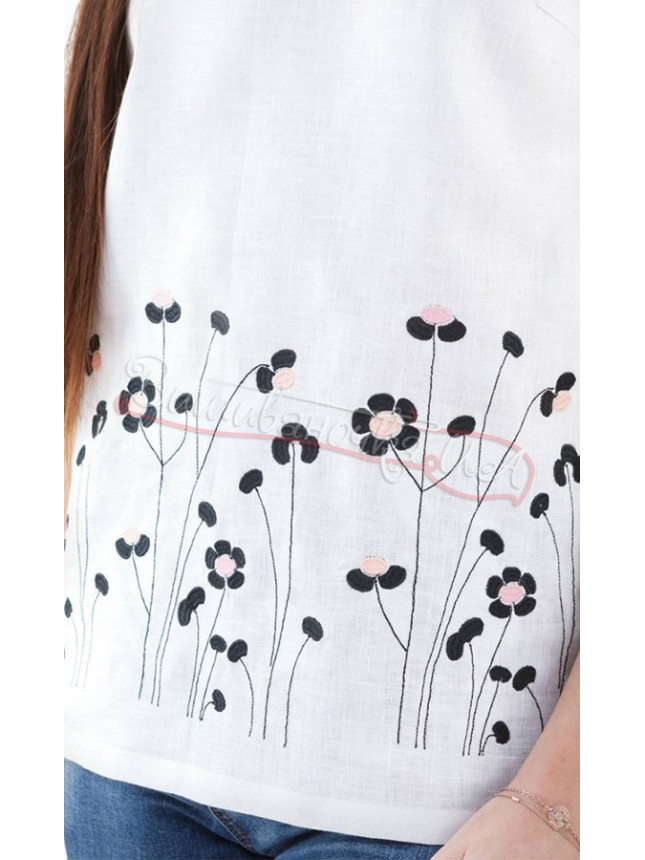 Blouse in linen BL 233 colour Red size L