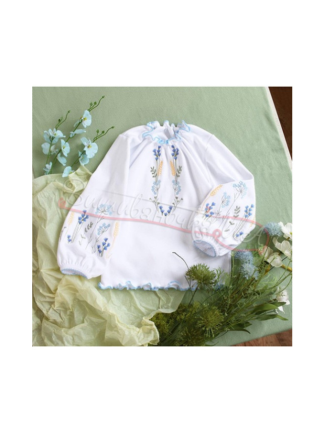 Vyshyvanka for a girl with flowers VD1 size 110