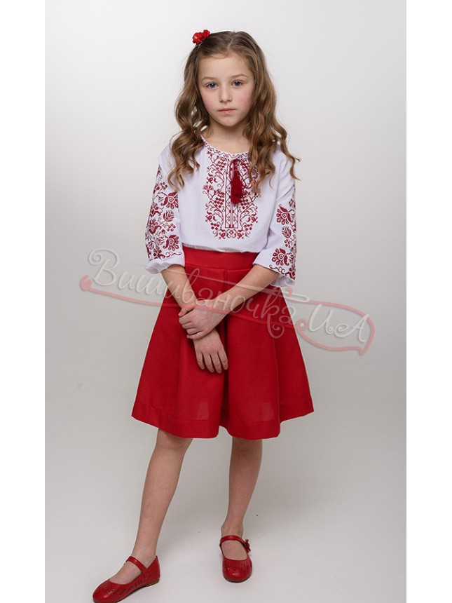 Skirt for a girl С01 colour Blue size 116-122