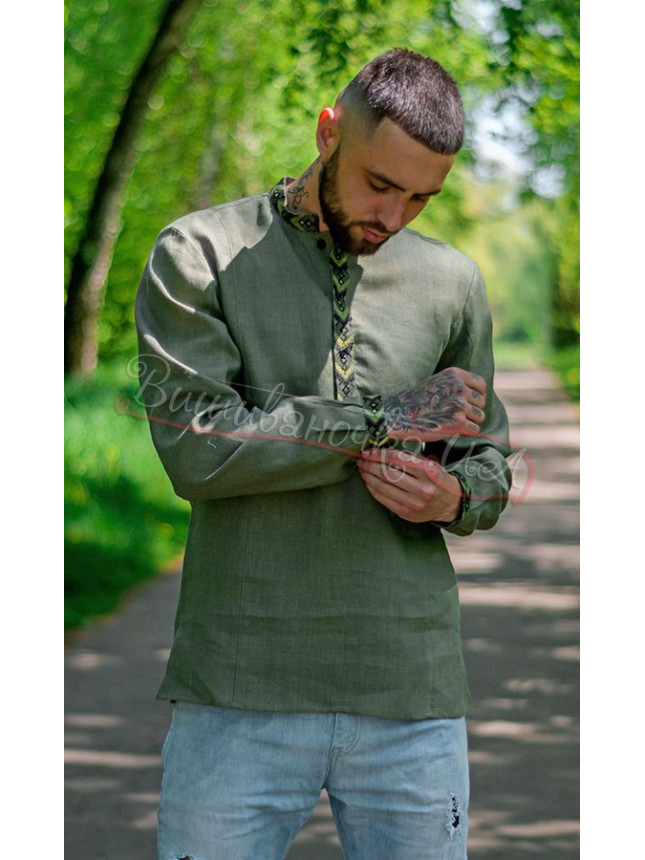 Men's embroidered shirt 4257 size 46