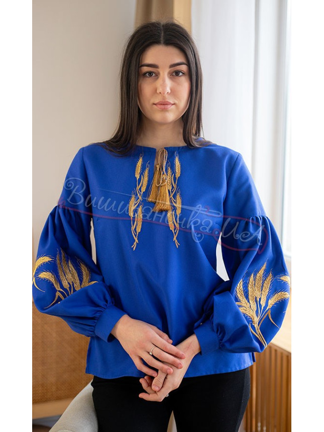 Women's blouse with wheat ears 212-7 size 56