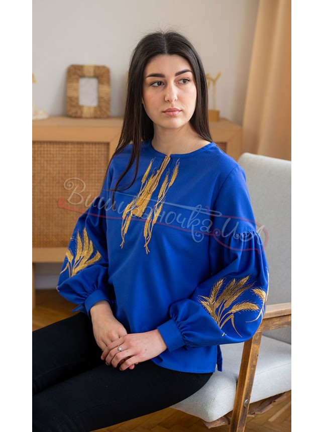 Women's blouse with wheat ears 212-7 size 56