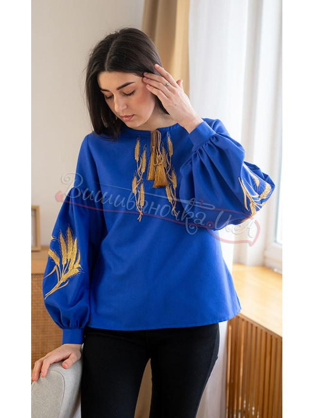 Women's blouse with wheat ears 212-7 size 56