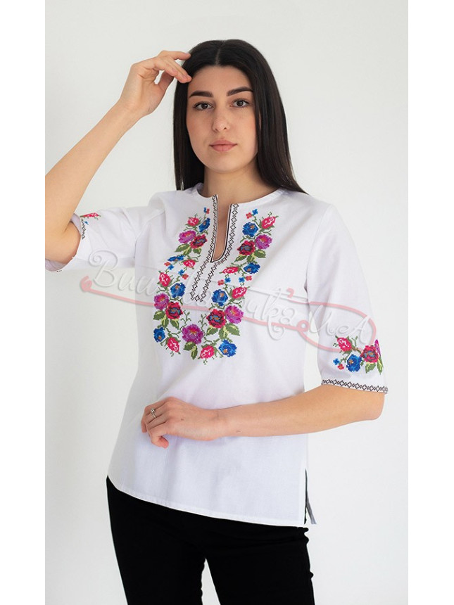 Women's vyshyvanka with colourful pattern 2400 size 60