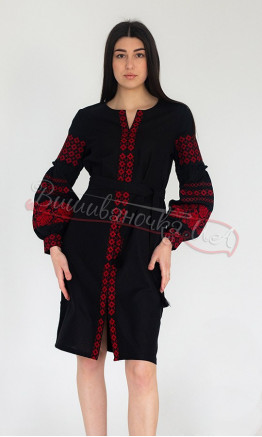 Women's dress with embroidered ornament 456-1.2