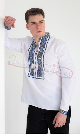 Вишиванка з блакитно-жовтим орнаментом 366-4