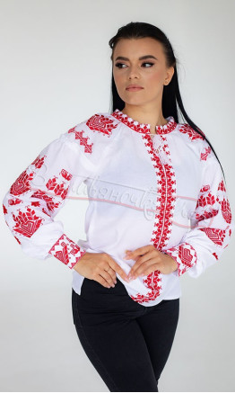 Женская блуза с красным узором 553-2