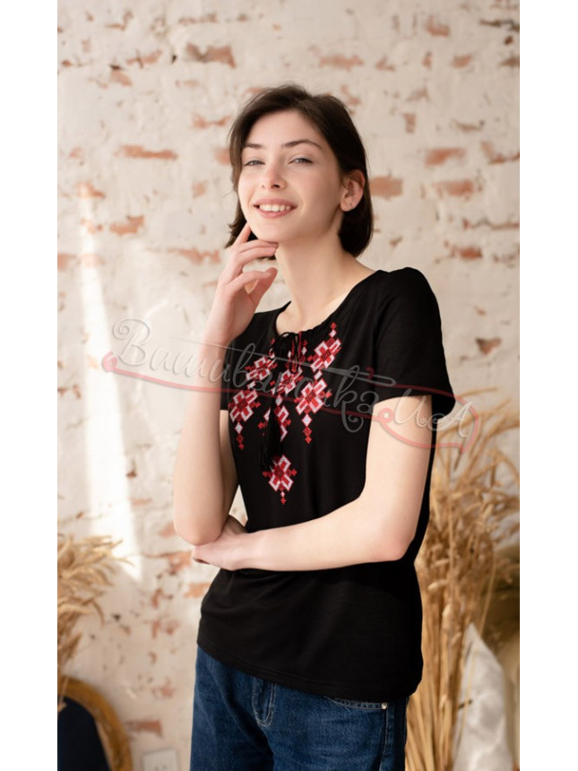 Футболка женская с вышивкой 5142 размер XL