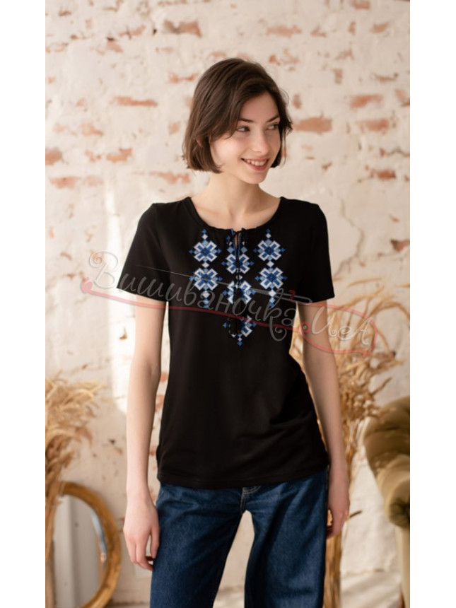 Women's embroidered T-shirt 5141 size L