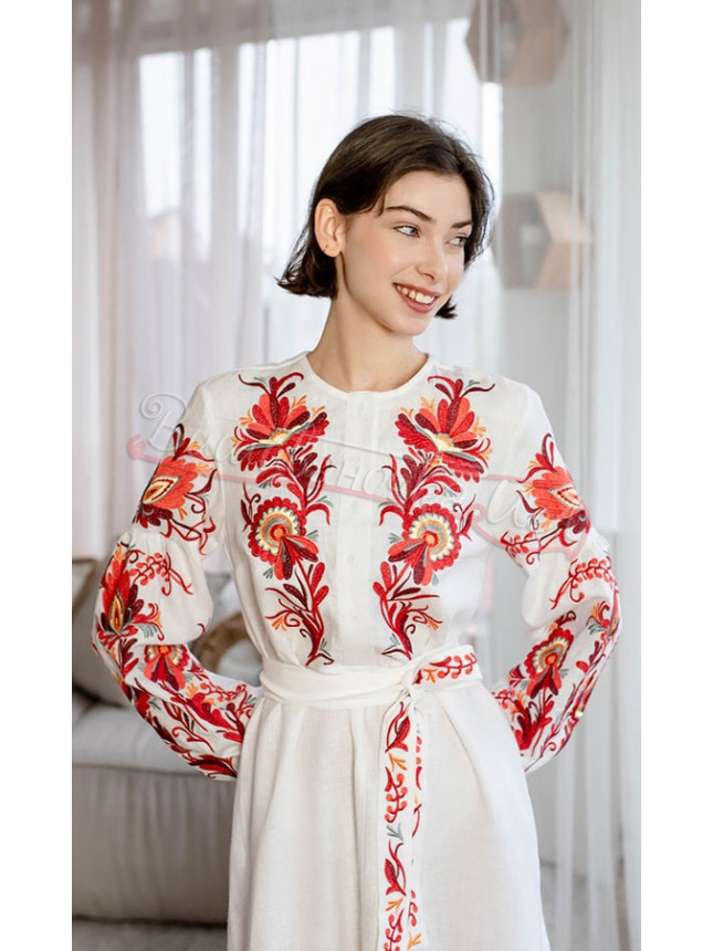 White dress with an elegant design 4673 size 46