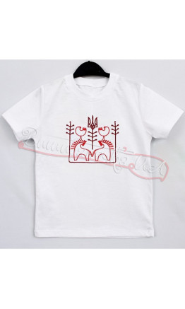 Children's T-shirt with patriotic embroidery ДЖ-2