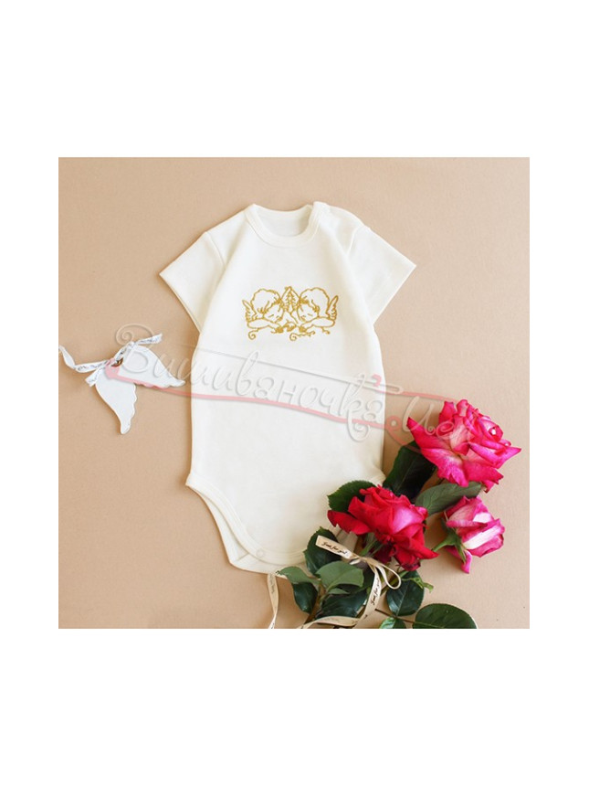 Bodysuit with embroidered angels БД20-1