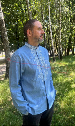 Чоловіча вишиванка на застібку 3176-1