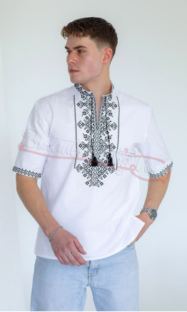 Рубашка с вышивкой с коротким рукавом 3176-5к