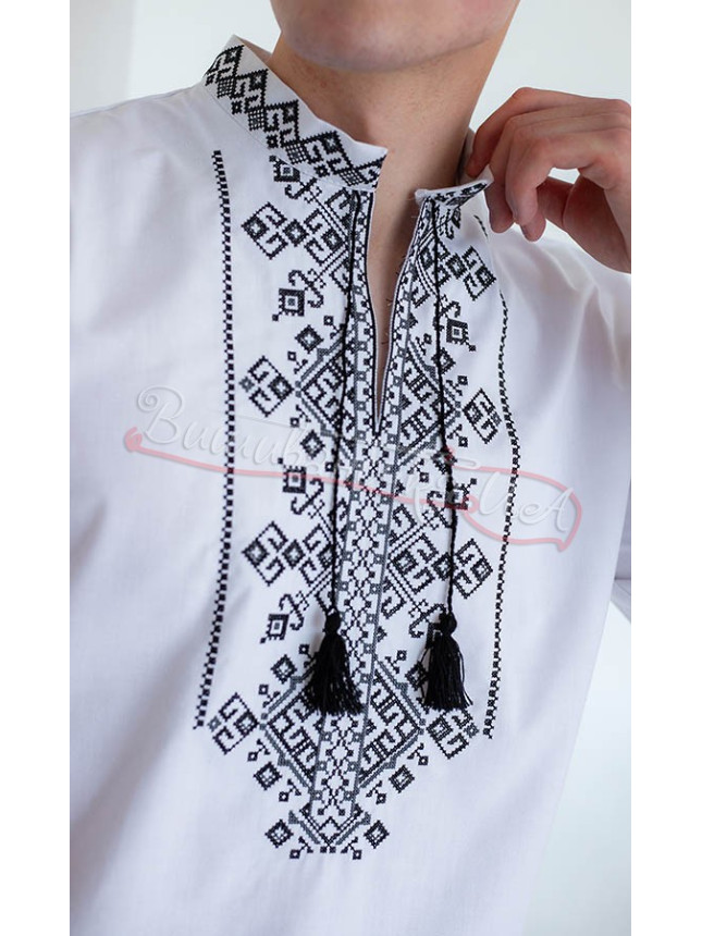 Shirt with embroidery with short sleeves 3176-5к size 50