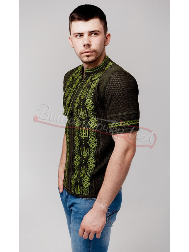 Patriotic knitted vyshyvanka 5297 size 3XL