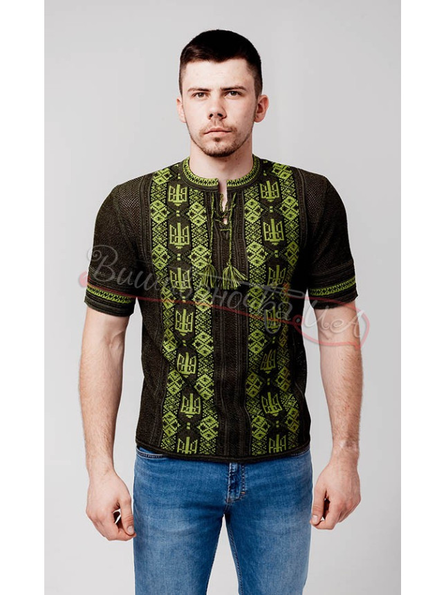 Patriotic knitted vyshyvanka 5297 size 3XL
