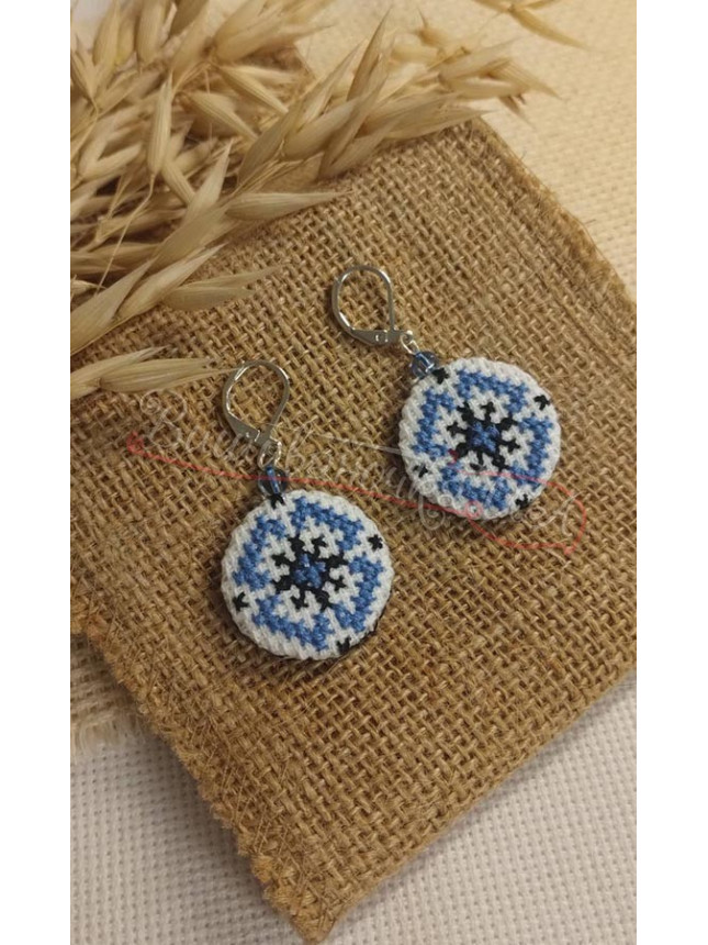 Earrings with embroidery СЛ02