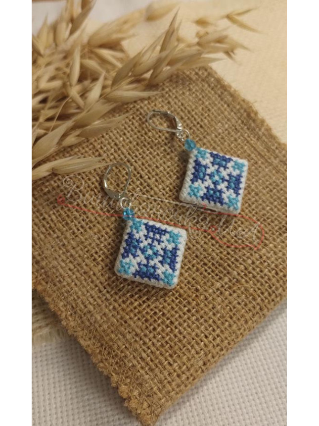 Earrings with embroidery СЛ02