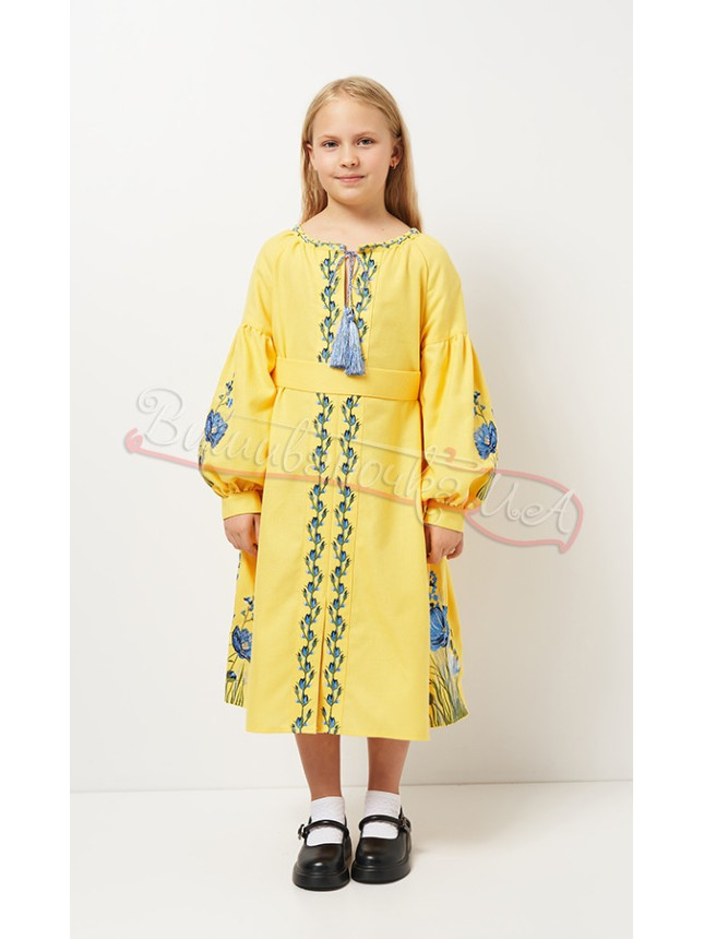 Children's dress with floral pattern 8215-8 size 110