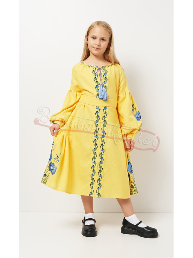 Children's dress with floral pattern 8215-8 size 110