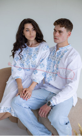 Dress and shirt with embroidery 7354