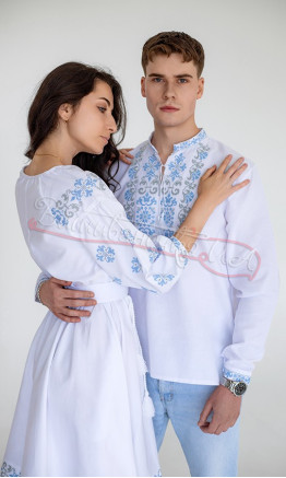 Dress and shirt with embroidery 7354