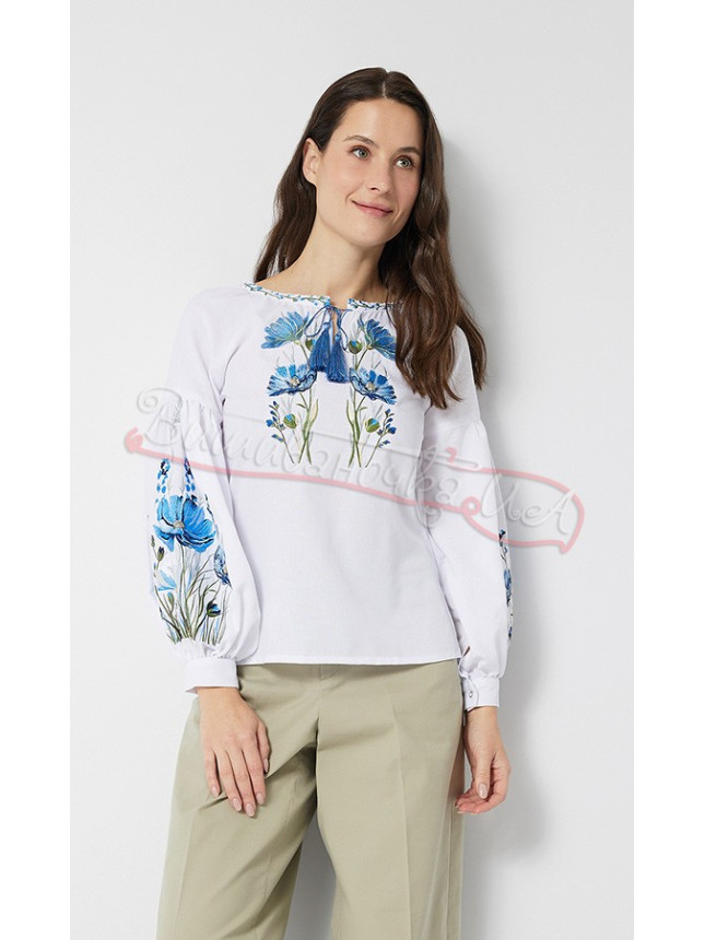 Blouse with floral embroidery 2205-3
