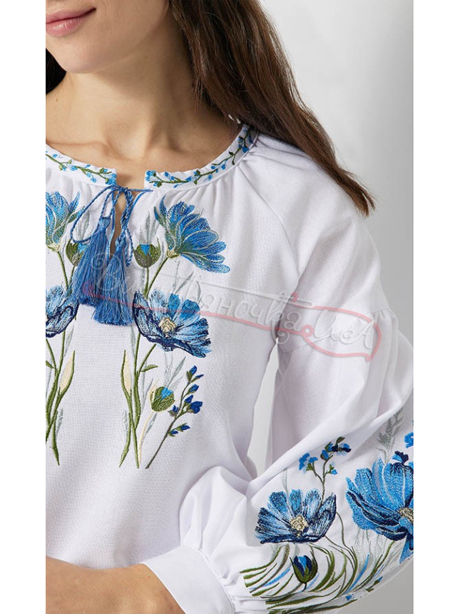 Blouse with floral embroidery 2205-3