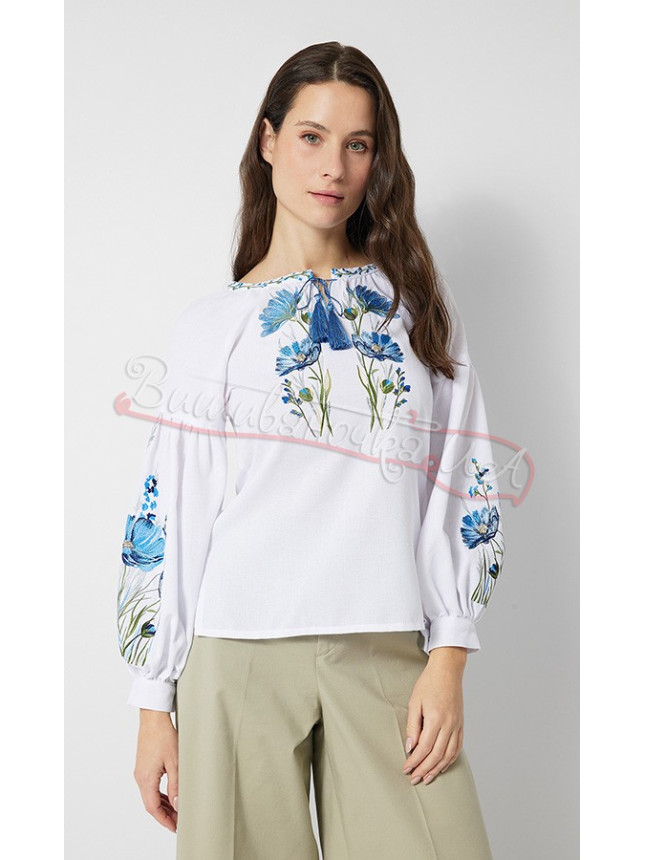 Blouse with floral embroidery 2205-3